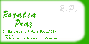 rozalia praz business card